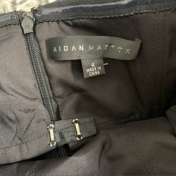 Aidan Mattox Silver And Black High Low Chiffon Overlay Sequin Sleeveless Dress - Picture 10 of 14